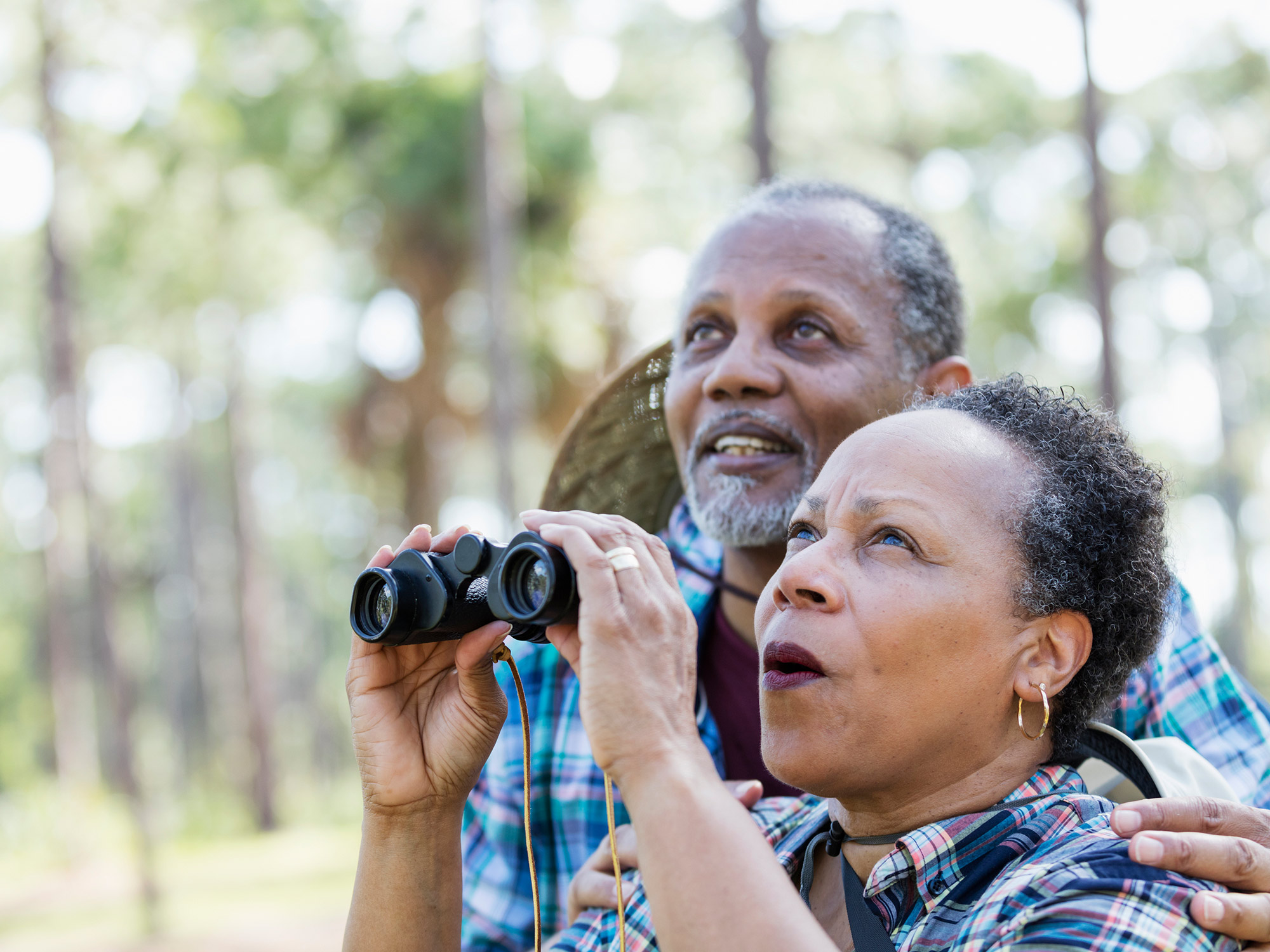 Seniors bird watching