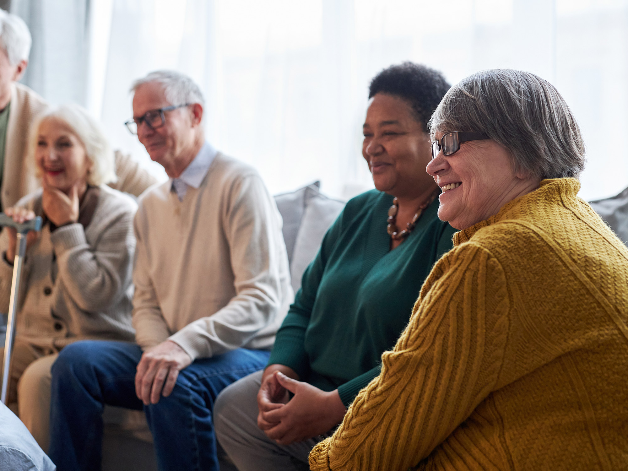 Senior travel group meeting