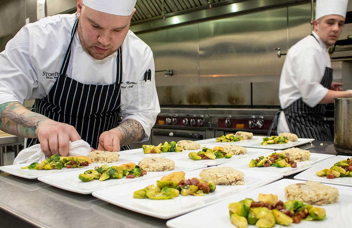 StoryPoint chefs competing in a culinary competition