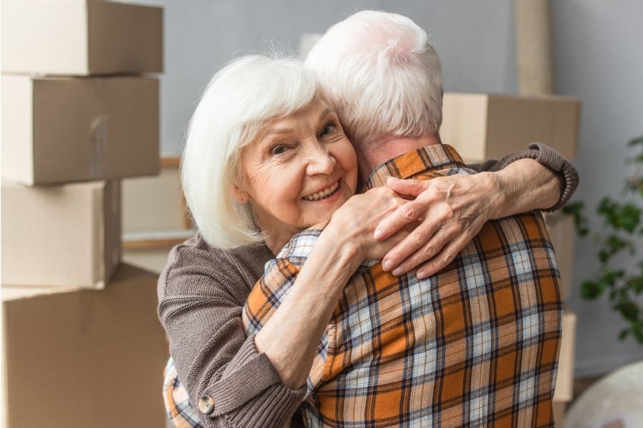 Couple moving to senior living