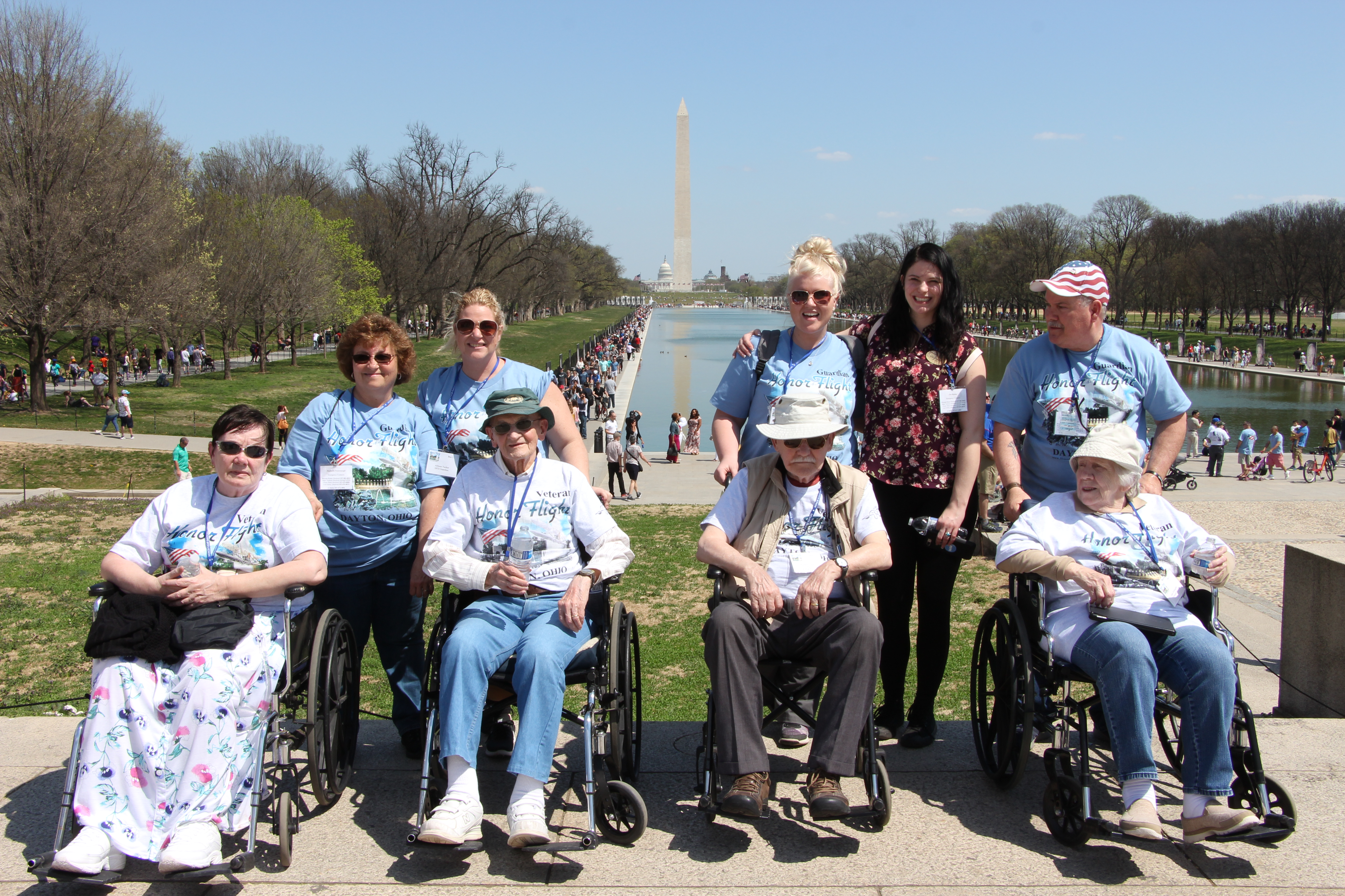 Honor Flight veterans in Washington, D.C.