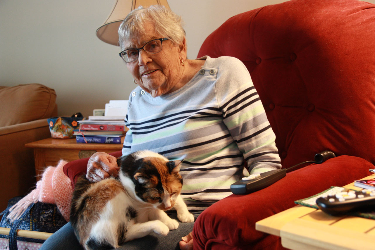 StoryPoint resident Ruth and her cat