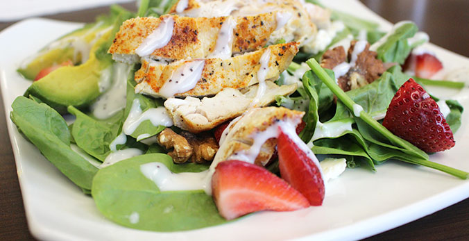 StoryPoint's Cheddar Walnut Chicken Salad on the menu