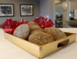 molasses cookies in a basket