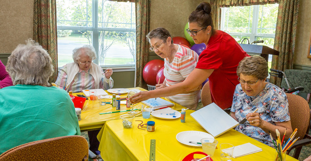 Independence Village of Oxford community crafting activity