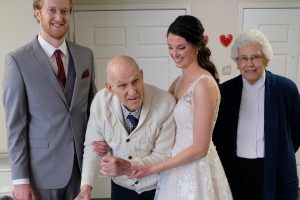 grandparents with bride and groom