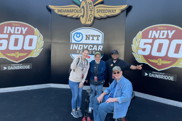 senior man at indy 500 race