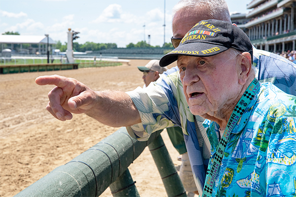 StoryPoint Resident looking at Churchill Downs race track