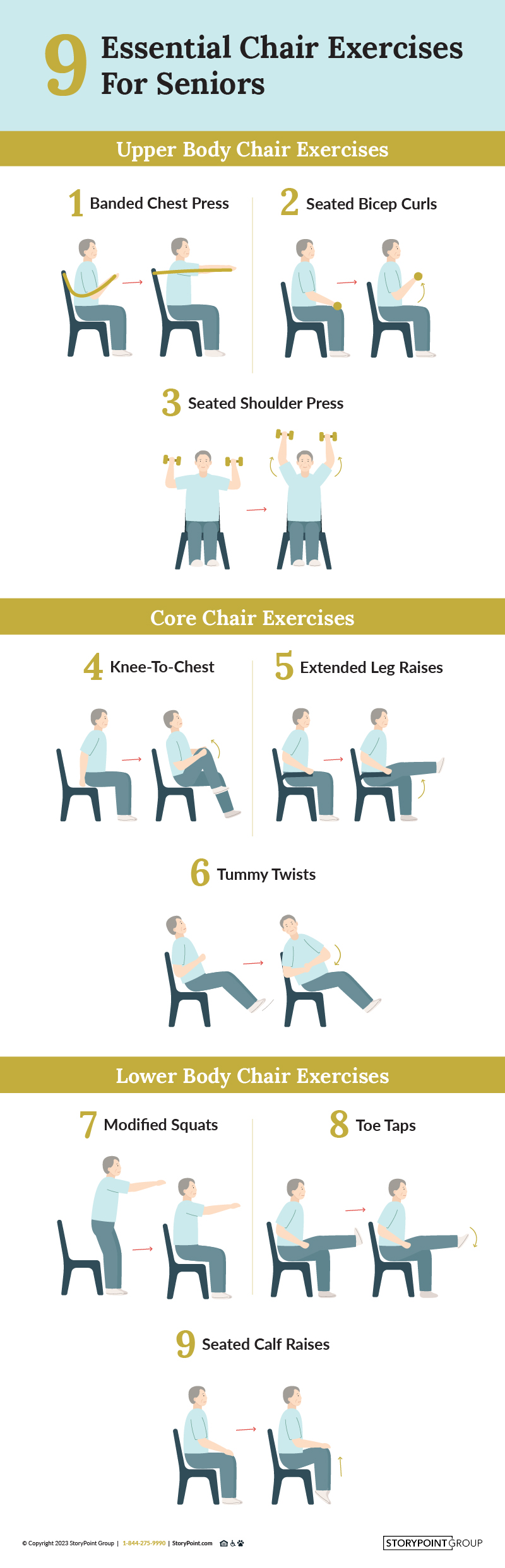 Chair Exercises: 13 Best Workouts for Whole Body