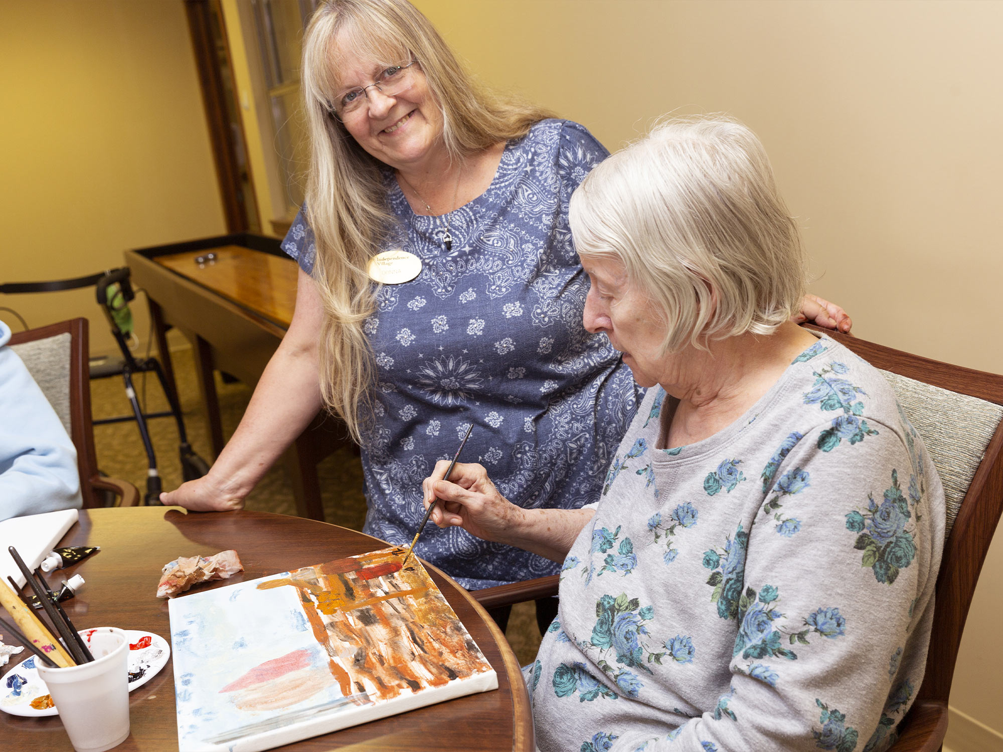 Independence Village Ankeny resident painting