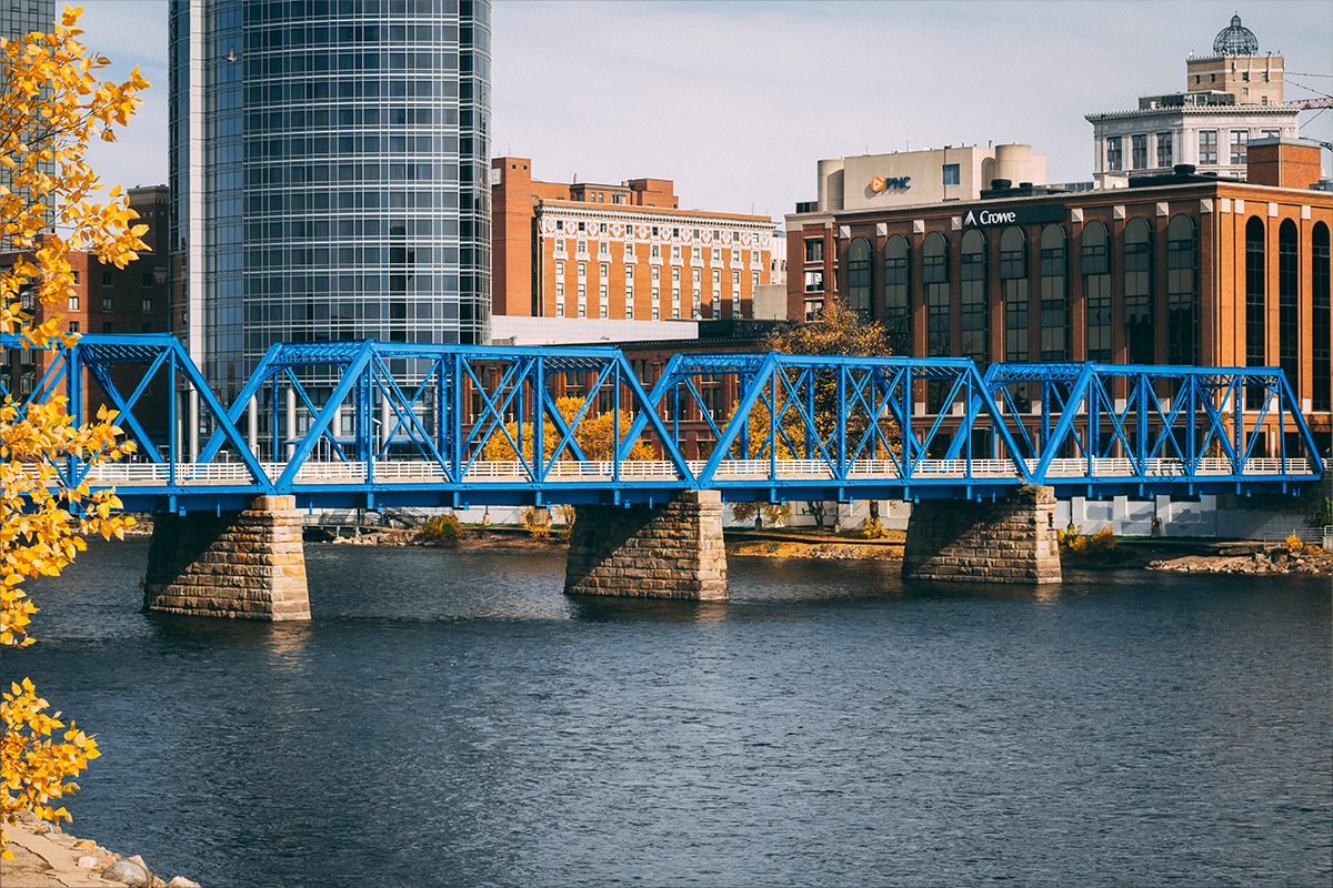 Blue Bridge in Grand Rapids