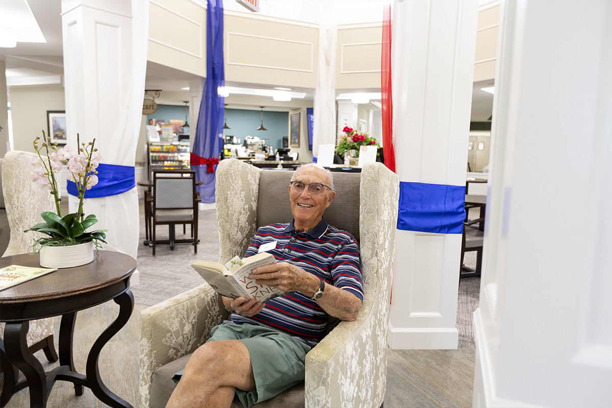 StoryPoint Group resident relaxing in a community