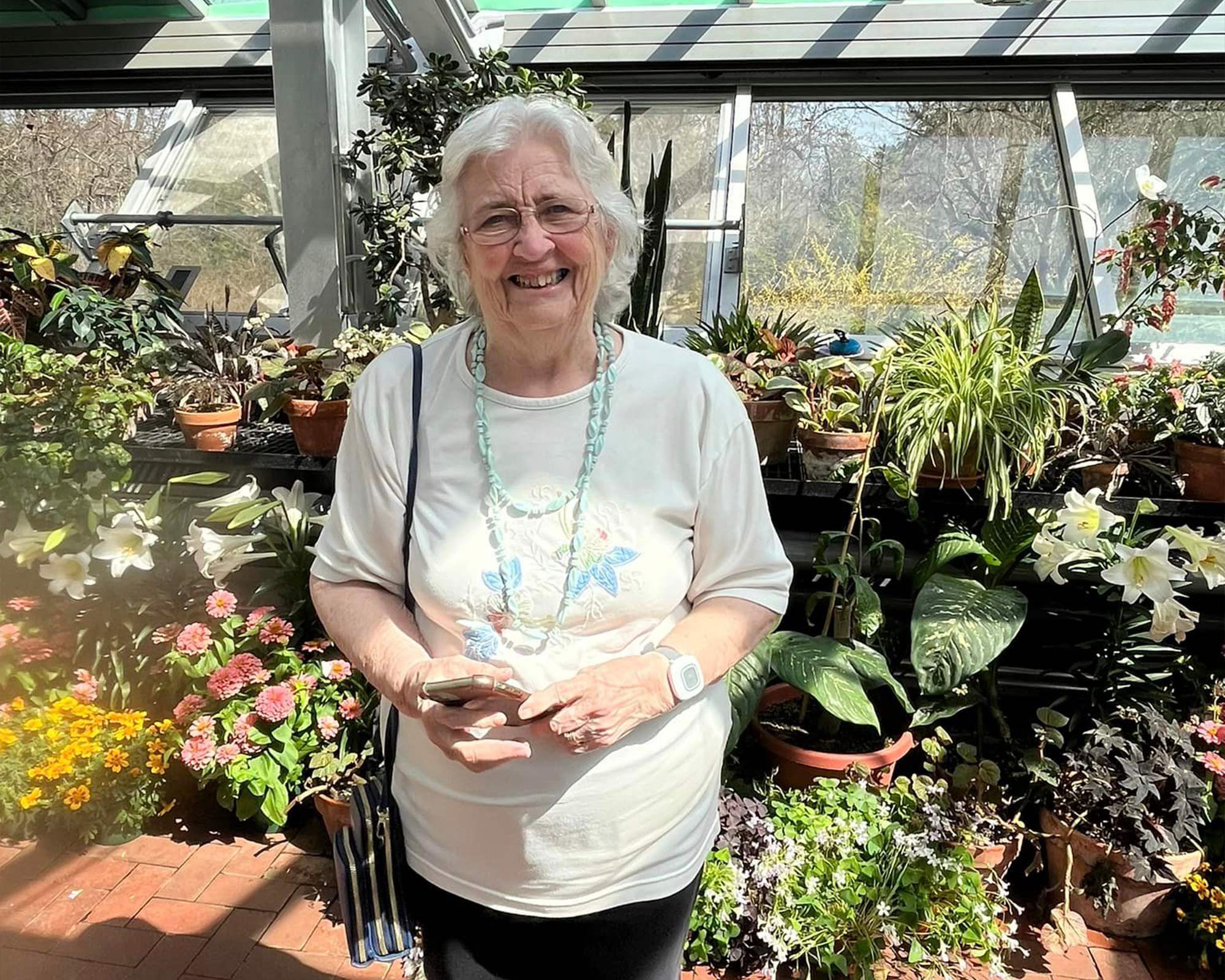 Leisure Living Candlestone resident at a garden 