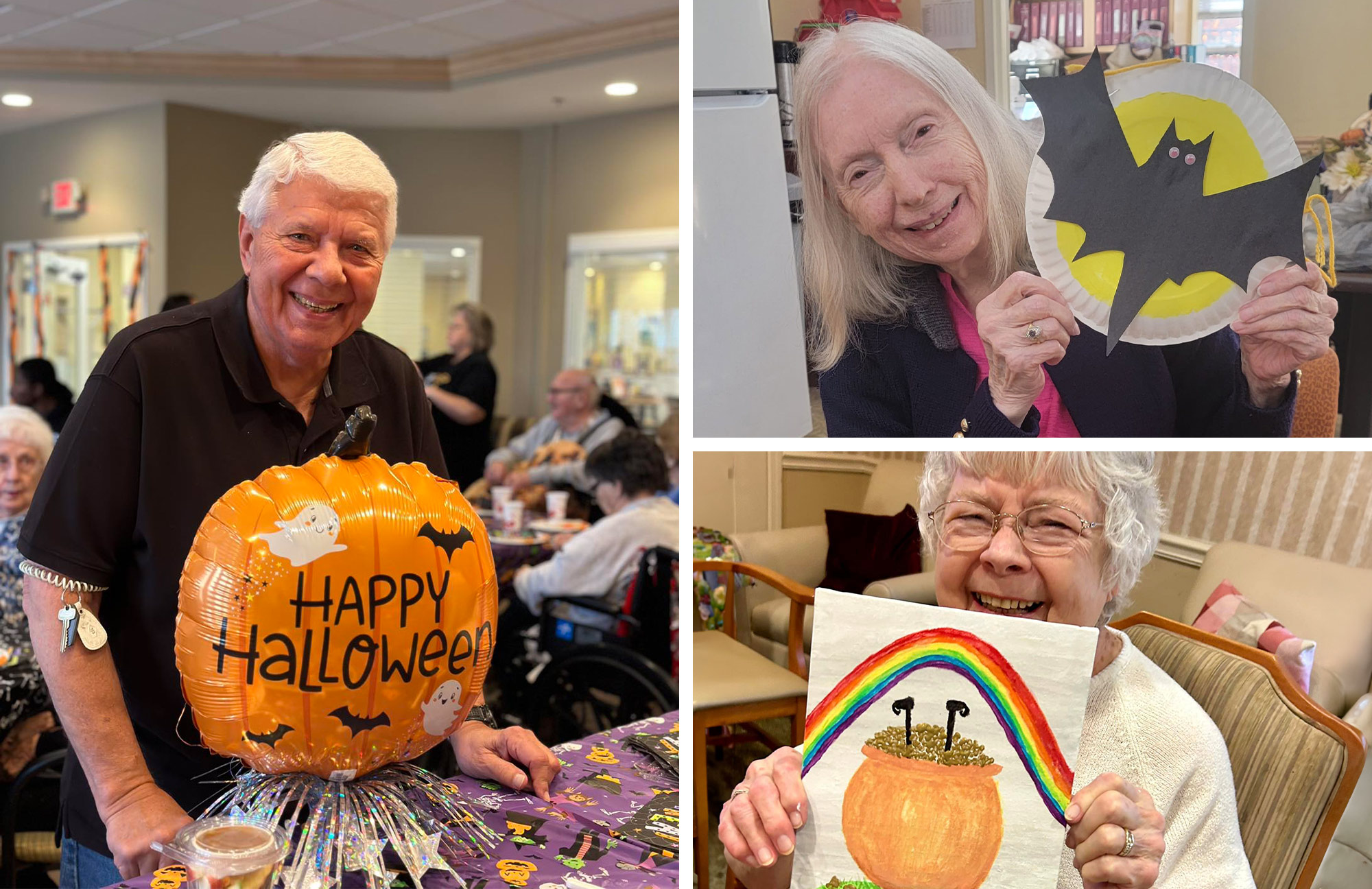 StoryPoint Residents making halloween crafts