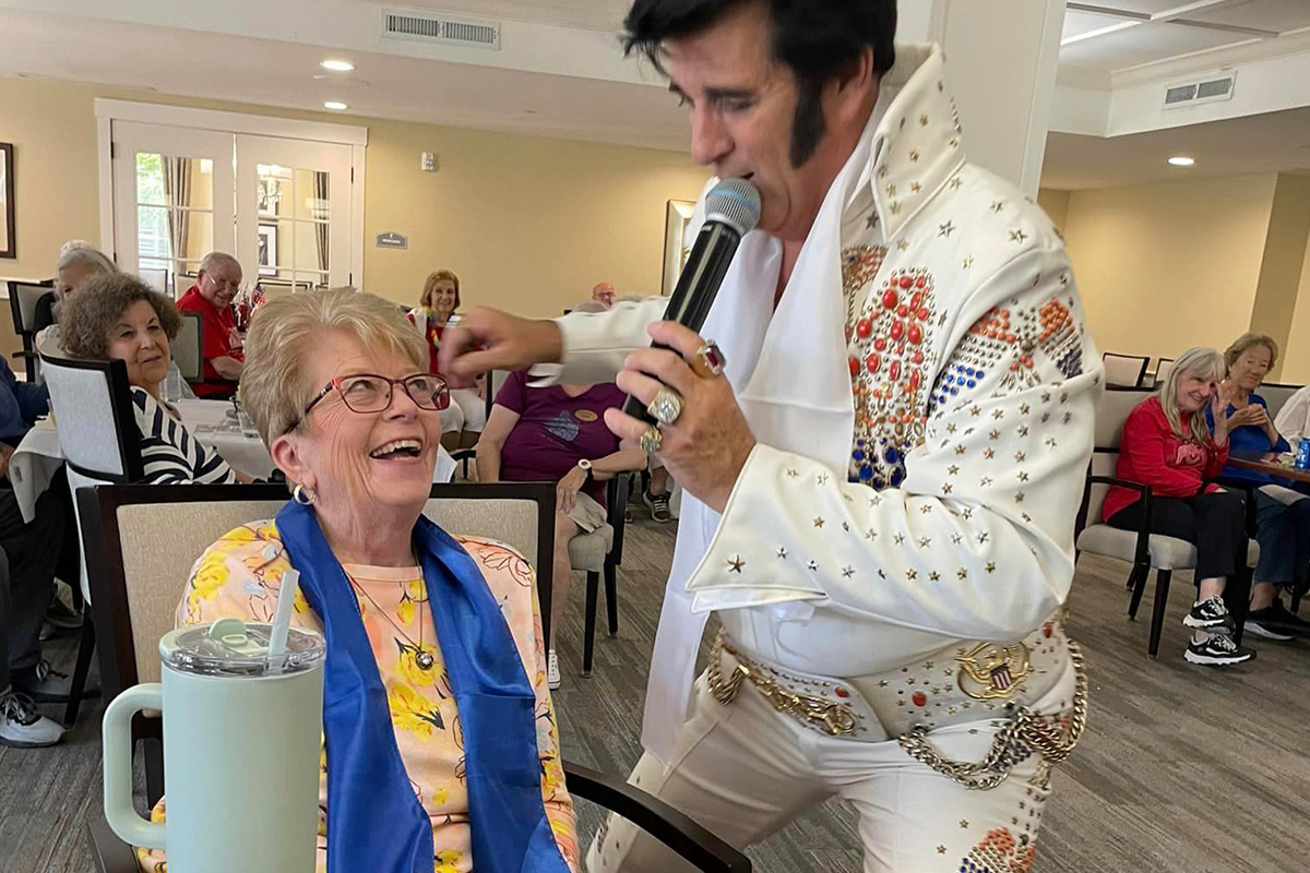 StoryPoint Resident with an Elvis impersonator