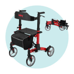 Compact folding walker 