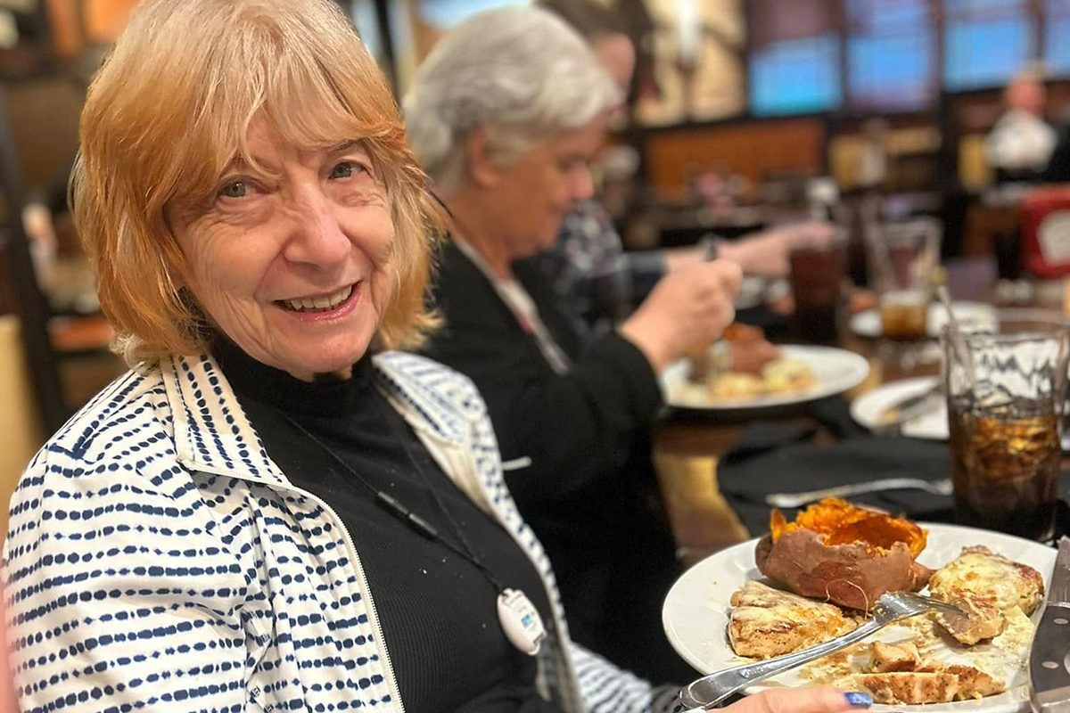 Danbury Brunswick residents enjoying a meal.